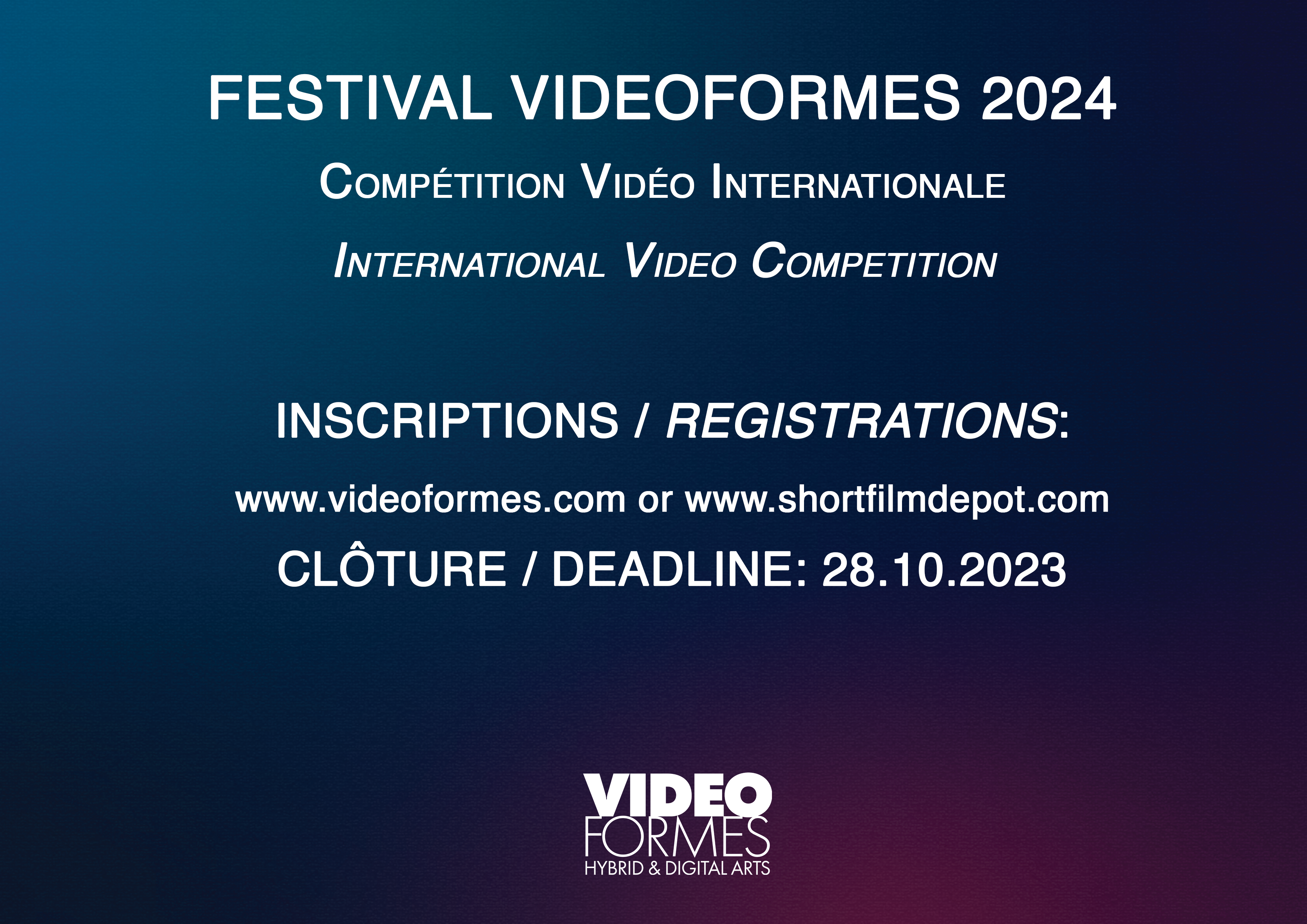 VIDEOFORMES 2024 – Compétition internationale / International competition
